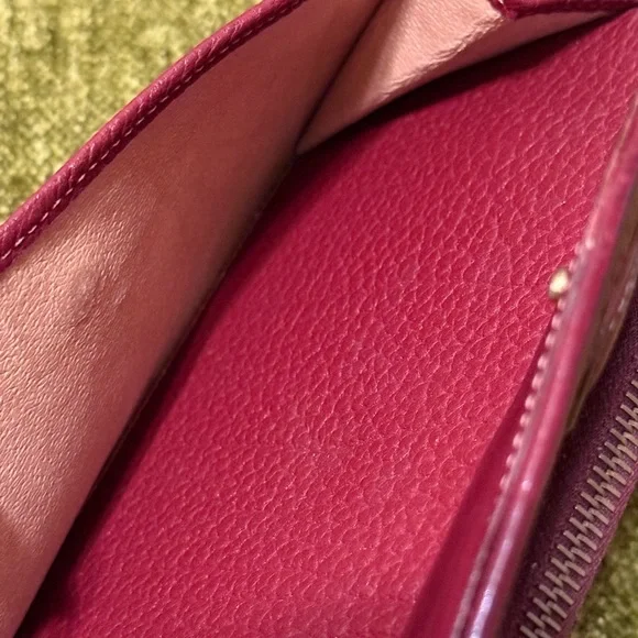 Dooney & Bourke Large Zip Along in Solid Rouge - Picture 3 of 12